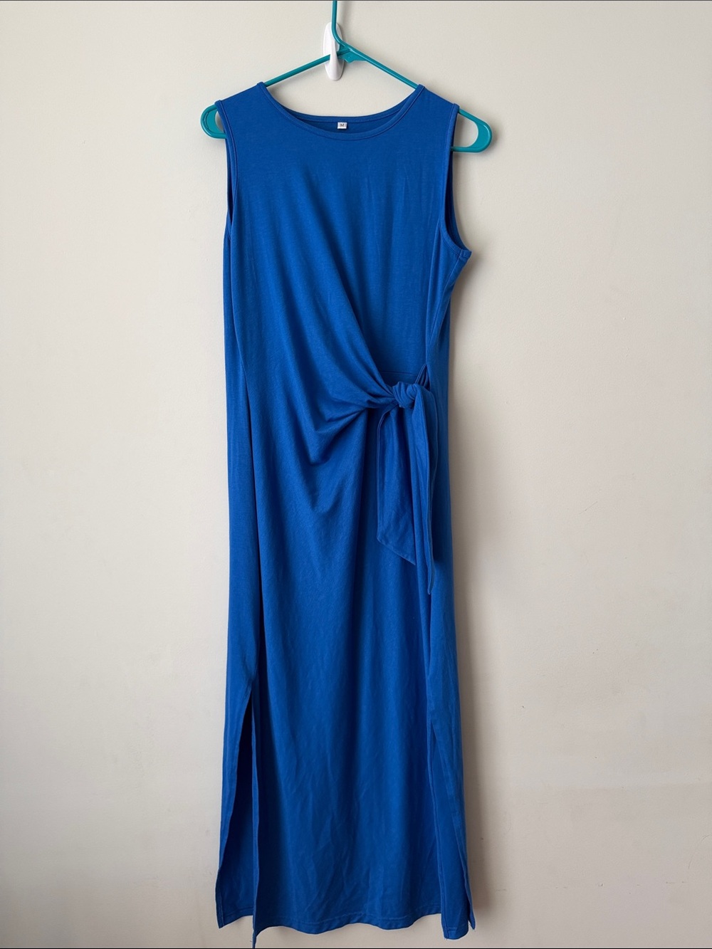 Anrabess Sleeveless Midi Dress- Slim Fit -Tie Waist